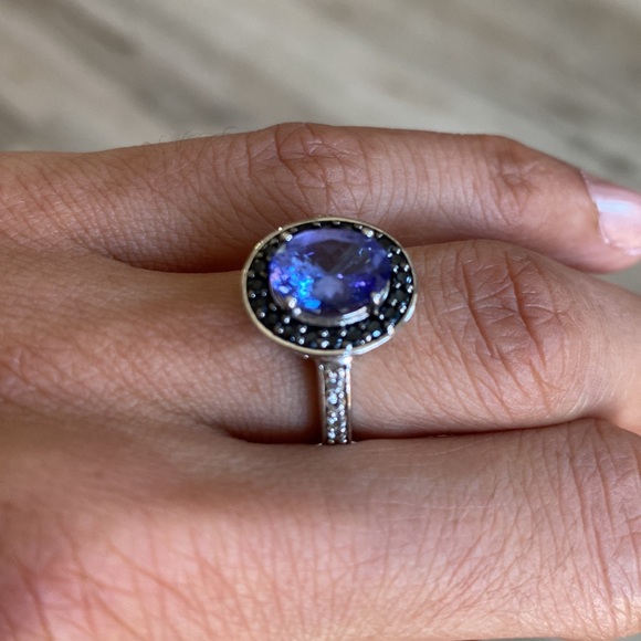 Tanzanite, zircon and onyx ring! - Picture 5 of 5